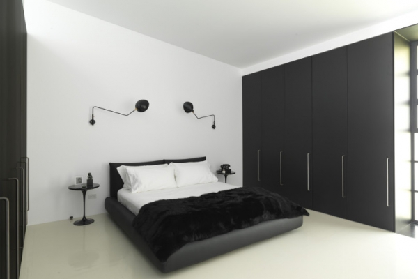 Дизайн чорно-білої спальні