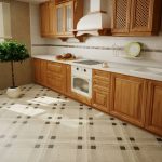Керамічна плитка в дизайні підлоги кухні