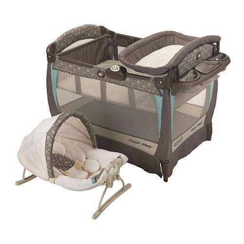 Манеж-кровать Graco Cuddle Сove с люлькой-качалкой для новорожденных