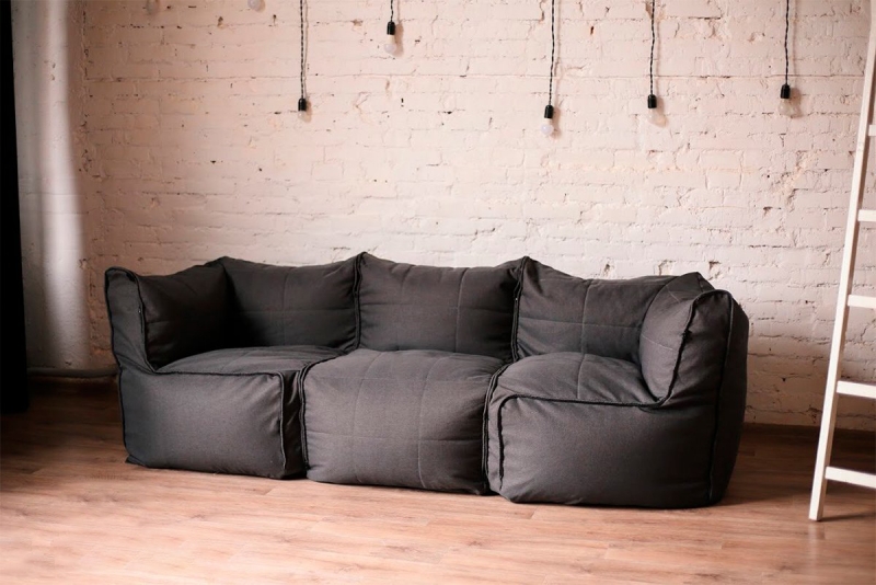Безкаркасні дивани: особливості, плюси, мінуси, фото