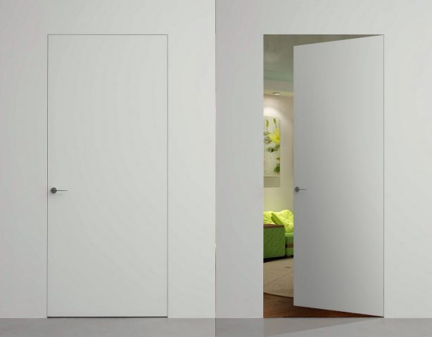 Двері без наличників із прихованим коробом: види, встановлення, фото в інтер'єрі